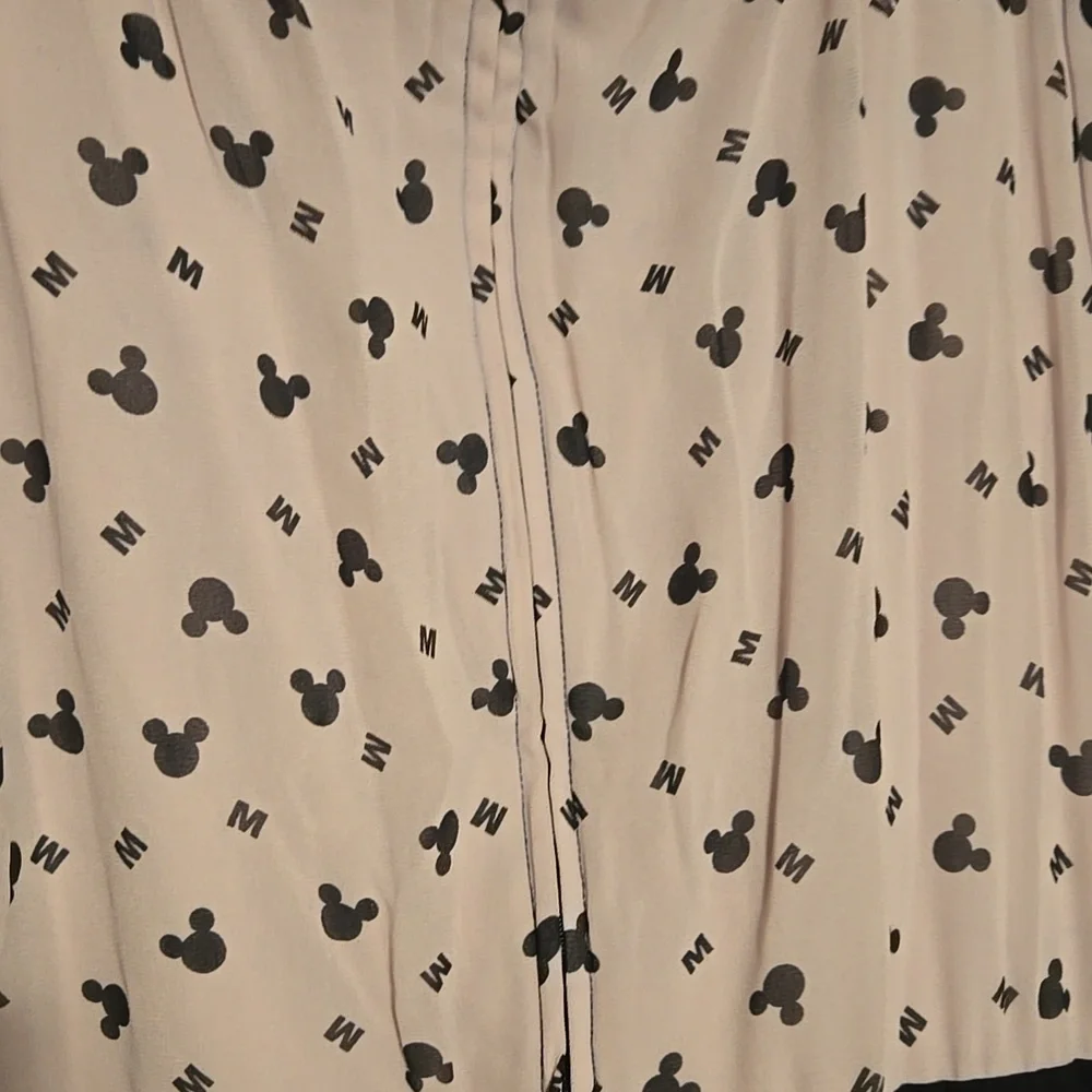 Disney Black and Pink Mickey Print Dress 14 - Picture 3 of 3